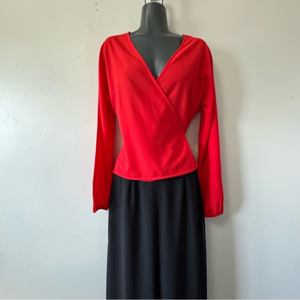 Joseph Ribkoff Black Wide Leg Pants with overlay chiffon - Picture 14 of 14